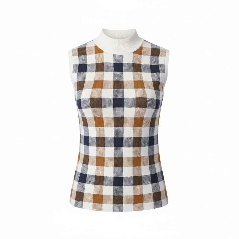 LOFT Sweater- Heritage Check in Cream- Size Lg Petite- EUC $68 Retail - Picture 3 of 8